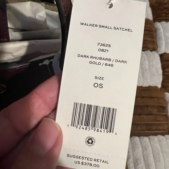 Tory Burch Walker Small Satchel in Dark Rhubarb NWTS! - Picture 9 of 9